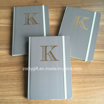 Anpassen Gold Stamping Logo A5 Hard Cover Notebooks
